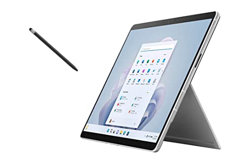 Microsoft Surface Pro 9, 13.3" Touchscreen 2-in-1 Tablet, 12th Gen Intel Core i7-1255U, Intel Iris Xe Graphics, 16GB DDR5 RAM, 256GB SSD, Windows 11h, Platinum, Device Only, with Stylus Pen
