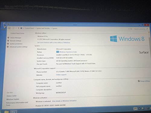 Microsoft Surface Pro Tablet 128 GB Hard Drive, 4 GB RAM, Windows 8 Pro - English