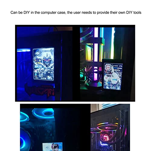 ZJchao Pc Temperature Display, 3.5in Computer Temp Monitor Full View Display Computer Temp Monitor Computer Temperature Display with Stand for AIDA64 PC CPU RAM Hard Disk Data