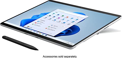 Surface Pro X 13-inch Touchscreen 128GB SSD - Microsoft SQ1-8GB RAM (Wi-Fi + Cellular 4G LTE, Windows 11 Home, Platinum) E4K-00001 2021 (Renewed)