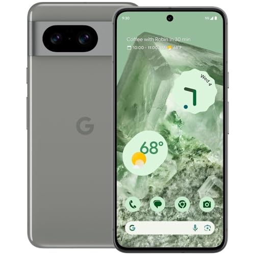 Google Pixel 8 5G,US Version, 128 GB Hazel - Unlocked (Renewed)