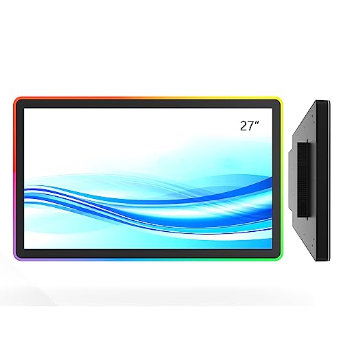 27 Inch LED-Framed Touch Screen Monitor with HDMI+VGA+DP Interface, PCAP Touchscreen Monitor for self-Service Kiosk