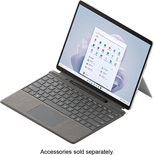 Microsoft Surface Pro 9, 13.3" Touchscreen 2-in-1 Tablet, 12th Gen Intel Core i7-1255U, Intel Iris Xe Graphics, 16GB DDR5 RAM, 256GB SSD, Windows 11h, Platinum, Device Only, with Stylus Pen