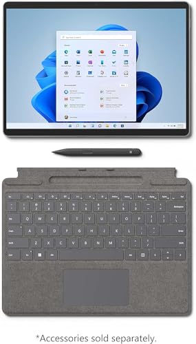 Microsoft Surface Pro 9 Tablet, i7-1265U, 32GB RAM, 1TB SSD, 13" Touchscreen Display, Windows 11 Pro Laptop Computer, Platinum with Signature Keyboard, Slim Pen 2 and GizPro 8 in1 USB-C HUB