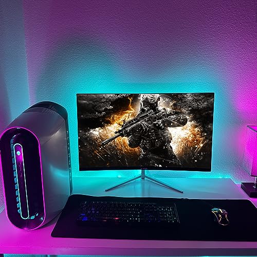 32 Inch Curved Gaming Monitor, 75Hz 1920x1080 1080p, FHD with HDMI VESA, Built-in Speaker, Ultra Thin 32”, 4000:1 Contrast Ratio, 99% sRGB