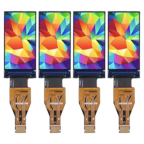 Eujgoov 4Pcs 80x160 Resolution SPI Interface Display Module ST7735S Drive 0.96in in Line Installation
