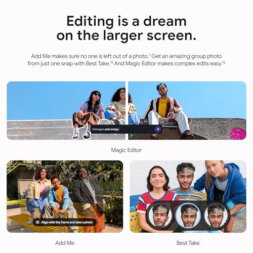 Google Pixel 9 Pro Fold - Unlocked Android Smartphone with Gemini - Advanced Triple Rear Camera System - Foldable Display - Hands-Free Video - Obsidian - 512 GB