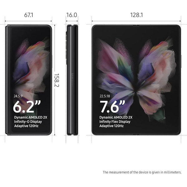 SAMSUNG Galaxy Z Fold 3 5G Cell Phone, Unlocked 2-in-1 Android Smartphone Tablet, 256GB, 120Hz, Foldable Dual Screen, Under Display Camera, Silver