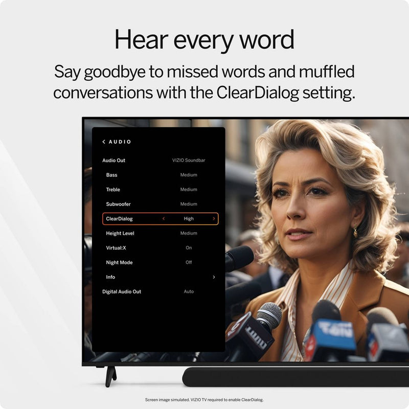 VIZIO 2.1 Soundbar Wireless Subwoofer with Dolby Atmos and DTS:X - (SV210M-08)